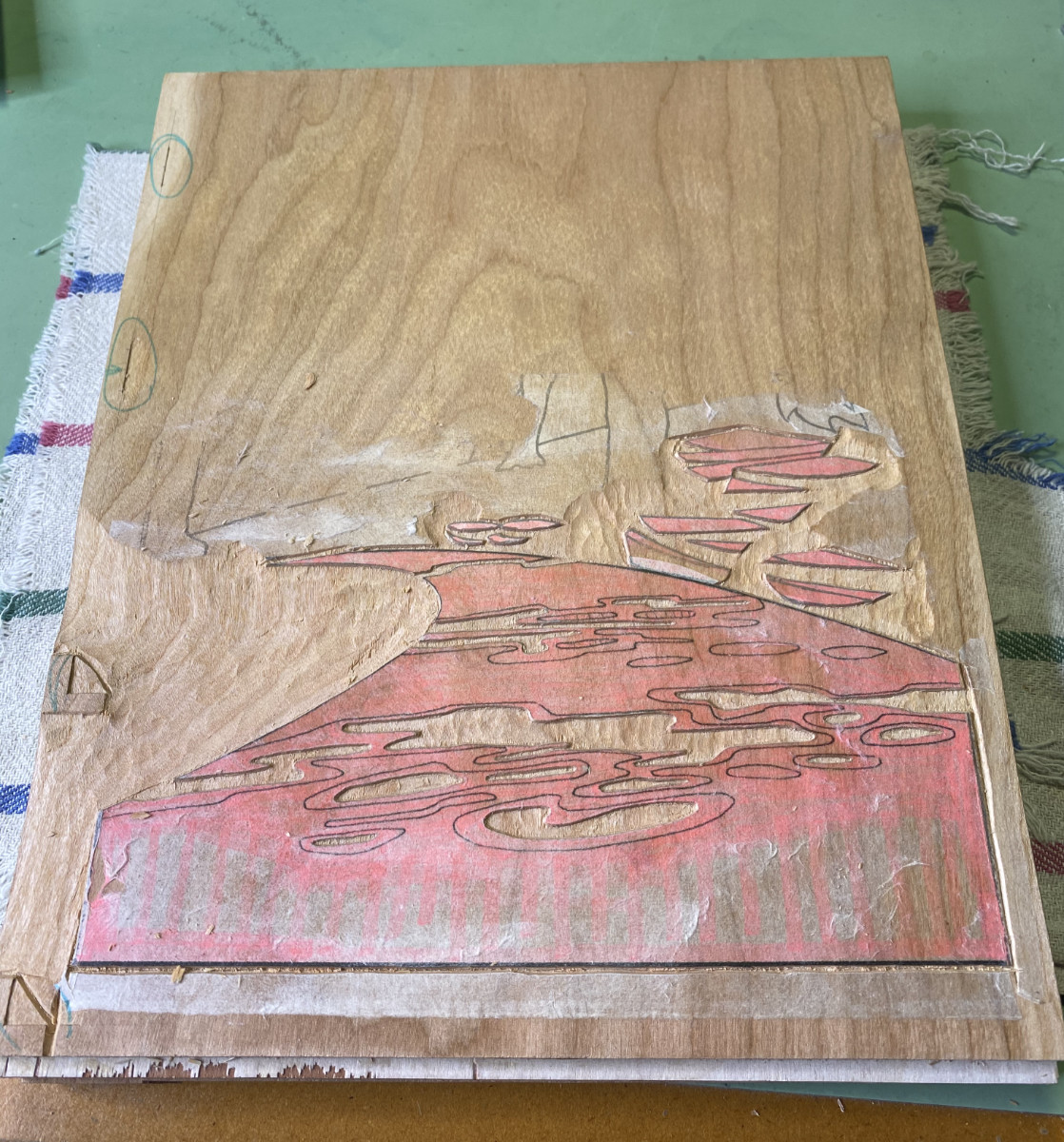 Color block carving underway – Vivid Laboratories